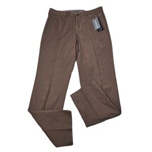 Michael Kors Performance Dress Pants Mens 40x30 Light Brown Classic Fit‎ NEW